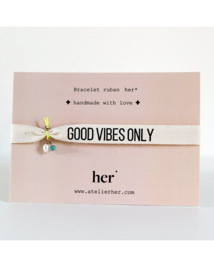 Bracelet message Her - good vibes n°1