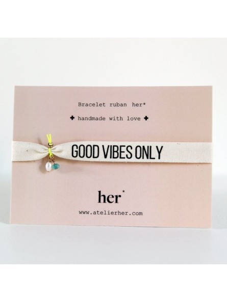 Bracelet message Her - good vibes n°1