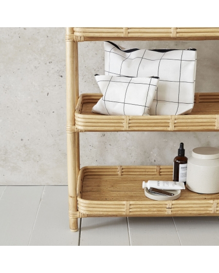 Trousse à maquillage Squares Blanc - House Doctor