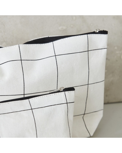 Trousse de toilette Squares Blanc - House Doctor
