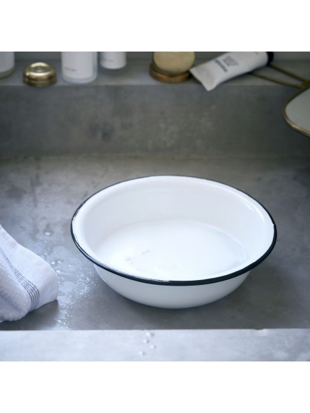 Petite bassine en email blanche - MERAKI