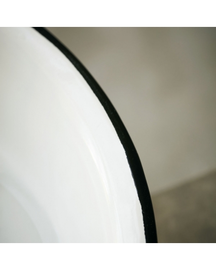 Petite bassine en email blanche - MERAKI