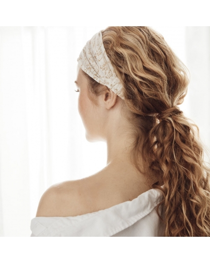 Bandeau blanc cassé et moutarde - Lutea - MERAKI