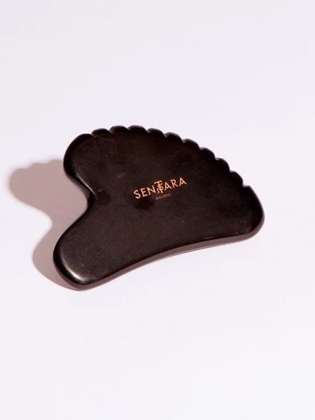 Gua Sha Obsidienne Noire - outil de massage visage - Sentara Holistic