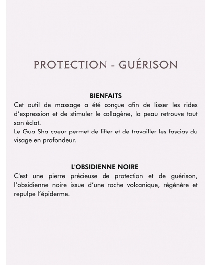 Gua Sha Obsidienne Noire - outil de massage visage - Sentara