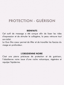 Gua Sha Obsidienne Noire - outil de massage visage - Sentara