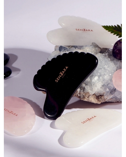 Gua Sha Obsidienne Noire - outil de massage visage - Sentara Holistic