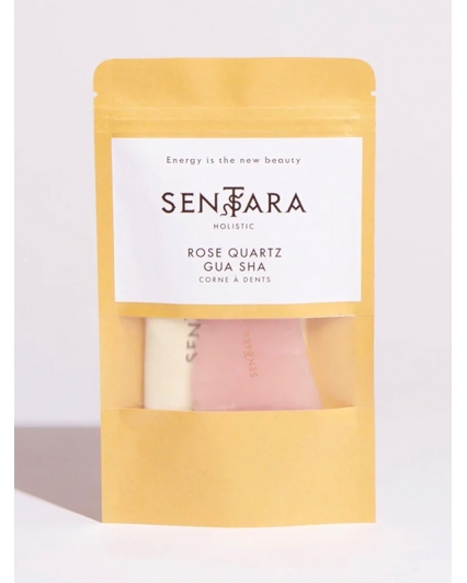 Gua Sha Quartz Rose - outil de massage visage - Sentara Holistic