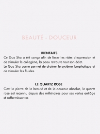 Gua Sha Quartz Rose - outil de massage visage - Sentara Holistic