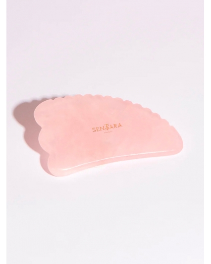 Gua Sha Quartz Rose - outil de massage visage - Sentara Holistic