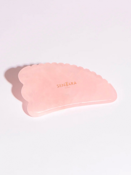 Gua Sha Quartz Rose - outil de massage visage - Sentara Holistic