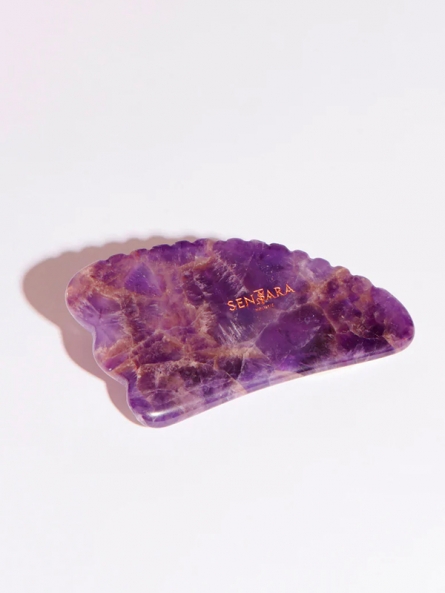 Gua Sha Améthystes - outil de massage visage - Sentara Holistic