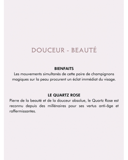 Champignons Magiques Quartz Rose - outil de massage visage - Sentara Holistic