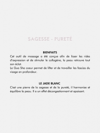 Gua Sha Coeur à dents en Jade Blanc - Sentara Holistic