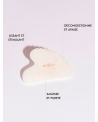 Gua Sha Coeur à dents en Jade Blanc - Sentara Holistic