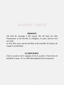 Gua Sha Coeur à dents en Jade Blanc - Sentara Holistic
