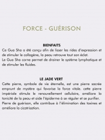 Gua Sha Corne à dents en Jade Vert - outil de massage - Sentara Holistic