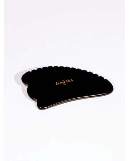 Gua Sha Obsidienne Noire - outil de massage visage - Sentara