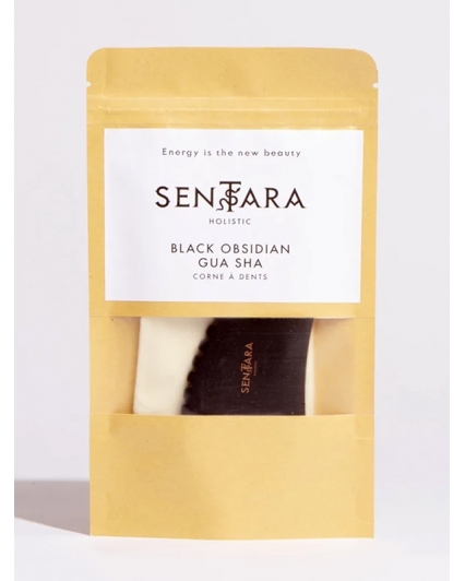 Gua Sha Obsidienne Noire - outil de massage visage - Sentara