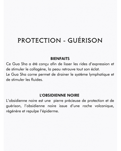 Gua Sha Obsidienne Noire - outil de massage visage - Sentara