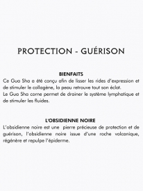 Gua Sha Obsidienne Noire - outil de massage visage - Sentara