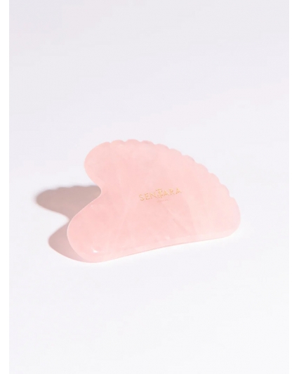Gua Sha Coeur à dents en Quartz Rose - Sentara Holistic