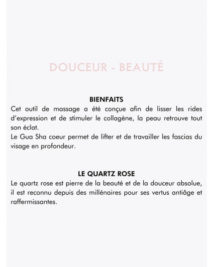 Gua Sha Coeur à dents en Quartz Rose - Sentara Holistic
