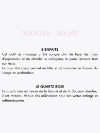 Gua Sha Coeur à dents en Quartz Rose - Sentara Holistic
