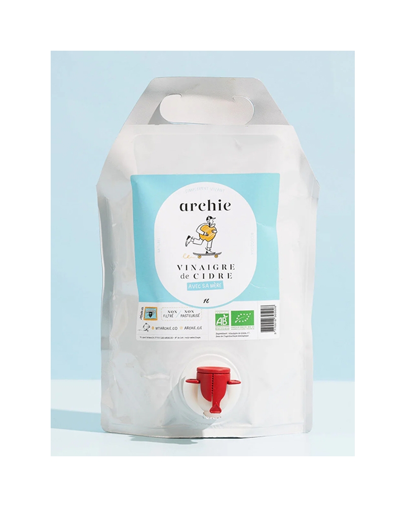 Vinaigre de cidre Bio avec sa Mère - Recharge 1 L - Archie