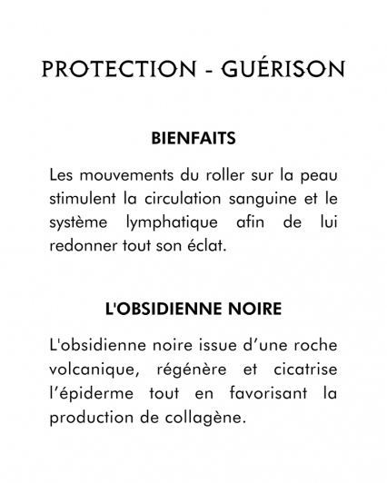 Rouleau facial en Obsidienne Noir - Sentara Holistic