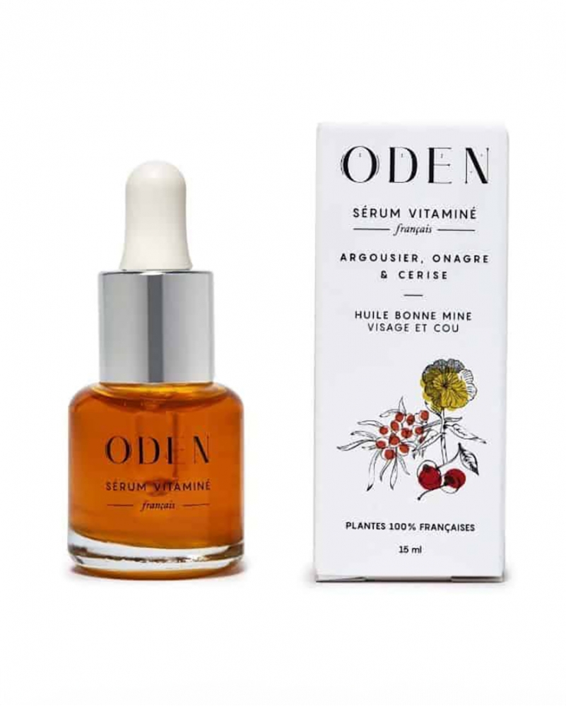 Sérum Vitaminé ODEN pour une peau éclatante de vitalité.