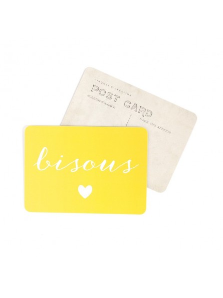 Carte postale - Bisous - Citron